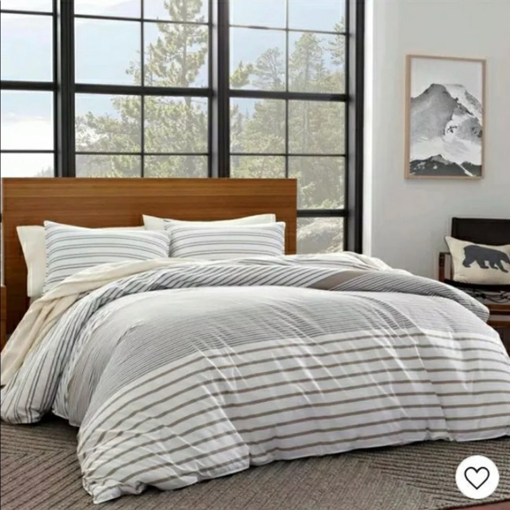 Eddie Bauer Cooper Stripe Duvet Cover & Sham Set